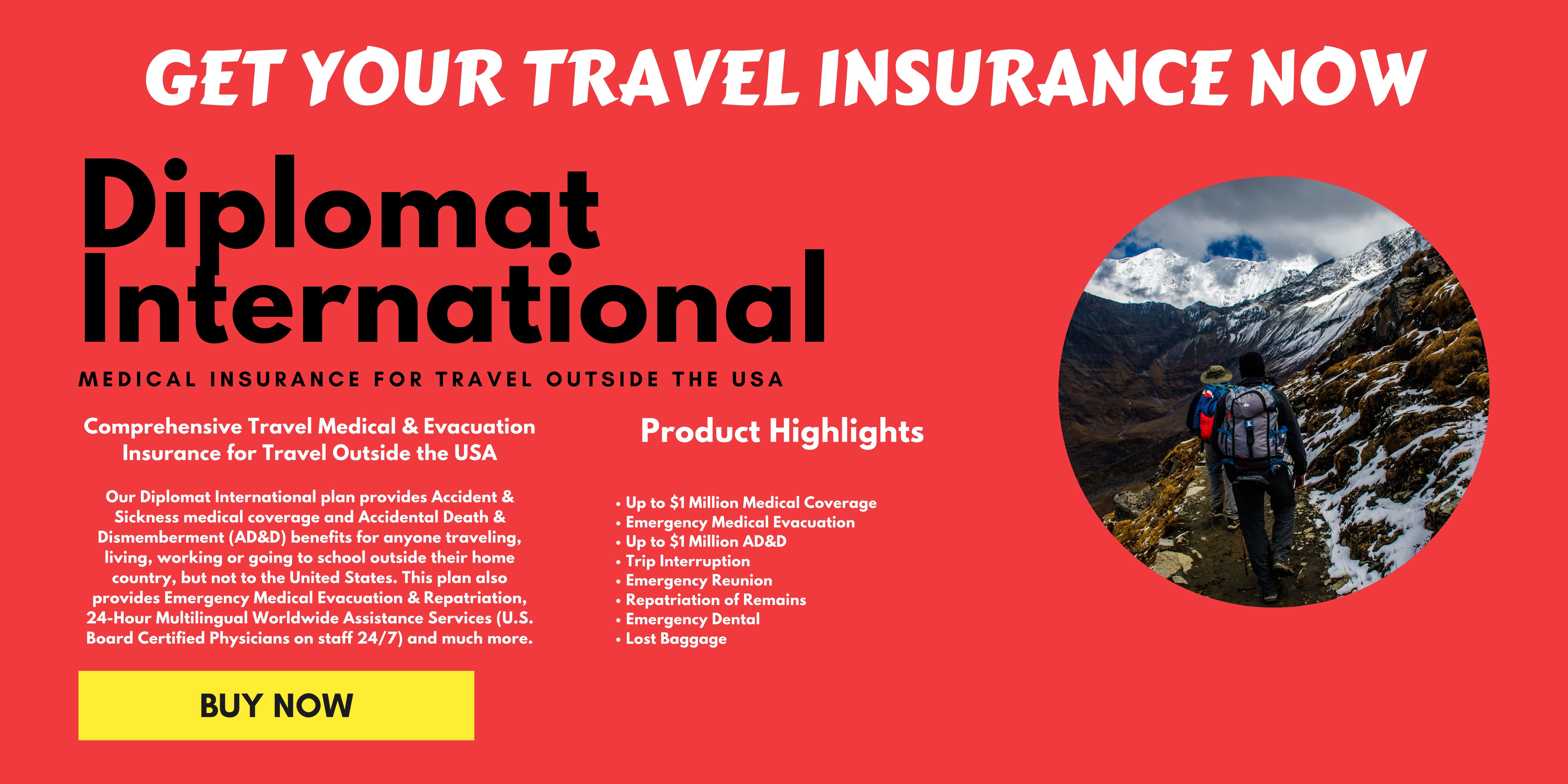 Comprehensive Travel Medical & Evacuation Insurance for Travel Outside the USA